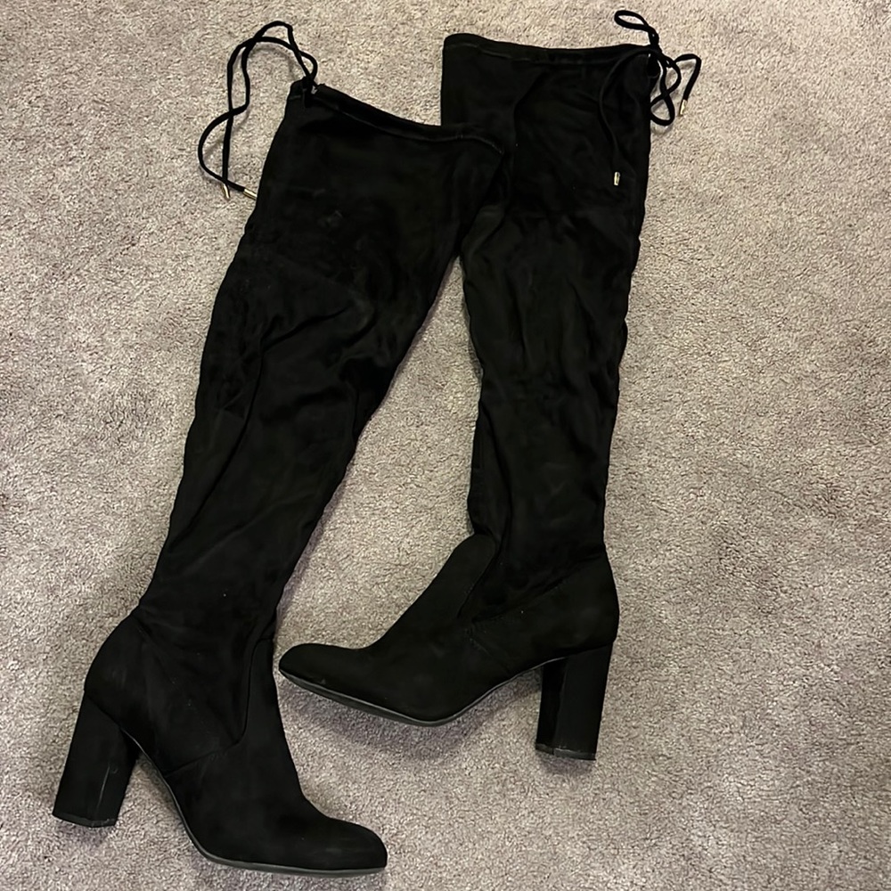 Black Thigh-High Women’s Boots - Size 8